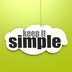White cloud with keep it simple